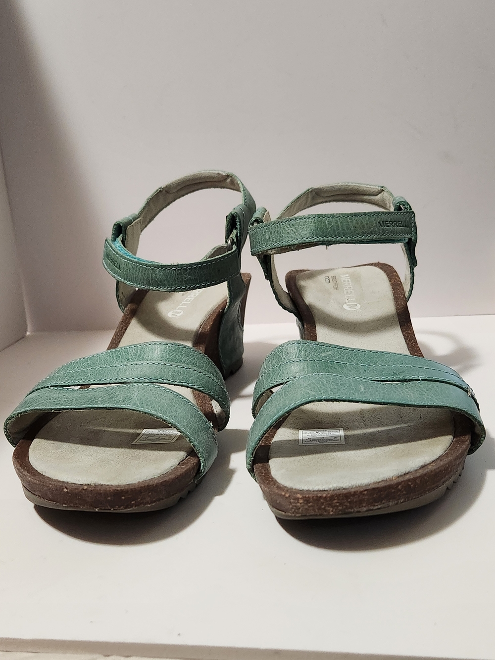 Merrell Revalli Aura Strap Wedge Sandals Jade Green Women Size 10 - Picture 7 of 8